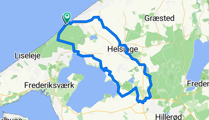 Esrum-Tisvildevejen, Tisvildeleje to Esrum-Tisvildevejen, Tisvildeleje