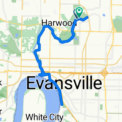 N Heidelbach Ave, Evansville to N Heidelbach Ave, Evansville