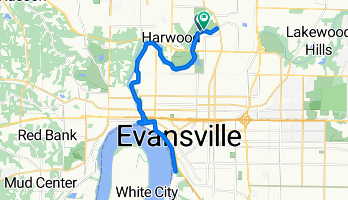 N Heidelbach Ave, Evansville to N Heidelbach Ave, Evansville