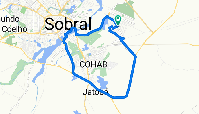 De Rua Vereador Domício Pereira a Avenida Isabela Moreira Gomes