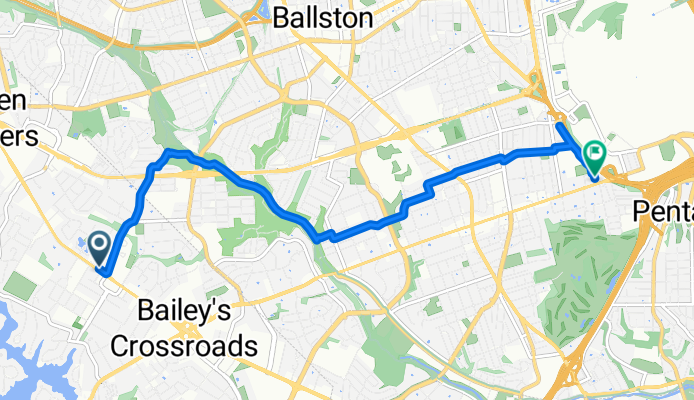 Leesburg Pike, Falls Church to S Rolfe St, Arlington