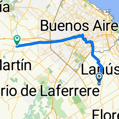 De Banfield a Flores - Me olvide de desactivar el Bikemap en el tren -.-