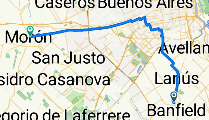 De Banfield a Flores - Me olvide de desactivar el Bikemap en el tren -.-