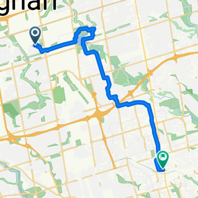 The Pond Rd, Toronto to Yonge St, Toronto