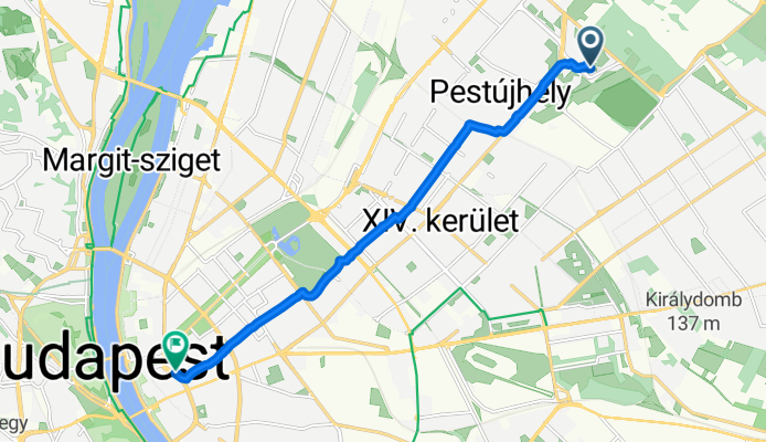 Erdőkerülő utca - Deák Ferenc tér 100e