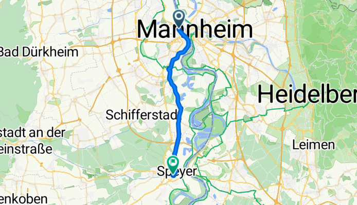 Anilinfabrikstraße, Ludwigshafen am Rhein nach Kämmererstraße, Speyer
