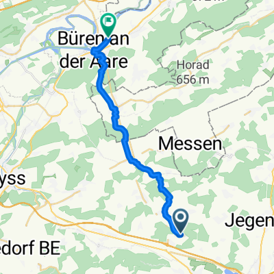 Moosaffoltern, Dieterswil nach Aareweg, Büren an der Aare