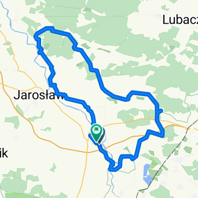 Route in Gmina Radymno