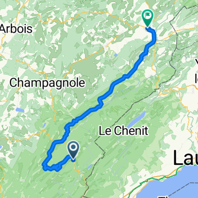 2025 Fahrradtour nach Strand von Ingrandes - Tag 6 - von Morez nach Pontarlier