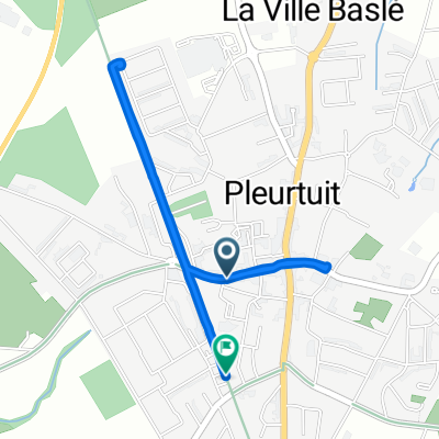Rue du Centenaire Brindejonc des Moulinais, Pleurtuit à Impasse de l'Échalier, Pleurtuit