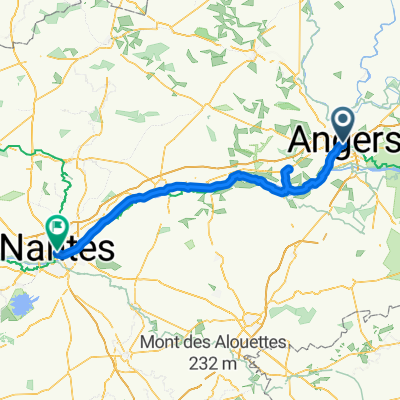 2025 Fahrradtour nach Strand von Ingrandes - Tag 17 - von Angers nach Nantes