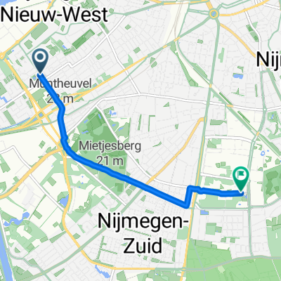 Dennenstraat, Nijmegen to Heyendaalseweg, Nijmegen