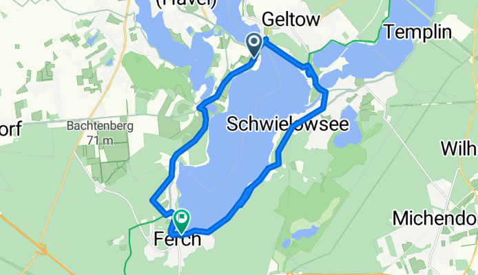 Am Schwielowsee, Werder (Havel) nach Dorfstraße, Schwielowsee