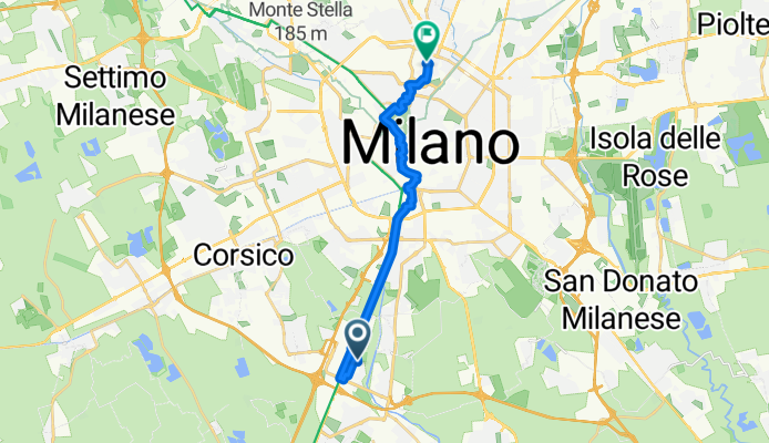 Viale Alberelle, Rozzano a Via Alserio, Milano