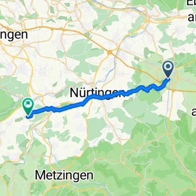 Route von Kirchheim unter Teck