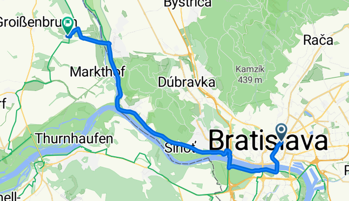 Krížna, Bratislava I až Prinz-Eugen-Straße, Engelhartstetten