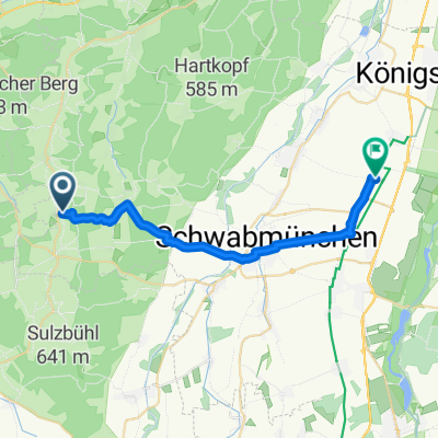 Waldstraße, Mittelneufnach nach Lechfeldstraße, Kleinaitingen