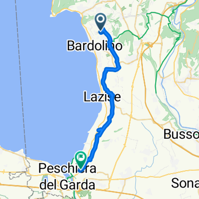 Vignol, Bardolino nach Via Gardesana, Castelnuovo del Garda