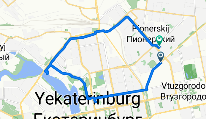 улица Блюхера, Екатеринбург до Уральская улица, Екатеринбург