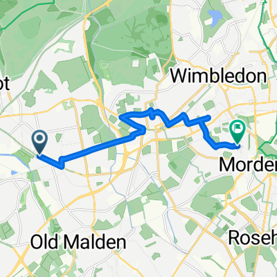 Wellington Crescent, New Malden to Kenley Road, London