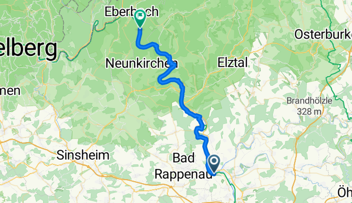 Alte Steige 2, Bad Wimpfen nach Rockenauer Straße 117, Eberbach