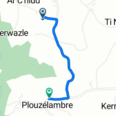 Plouzélambre à Route de Lanvellec, Plouzélambre