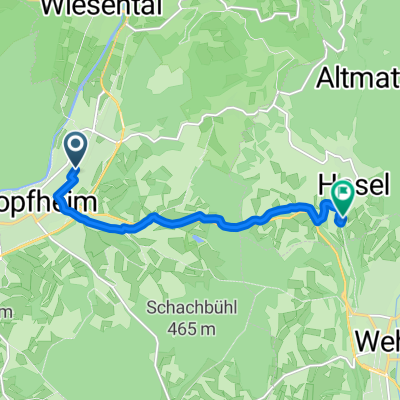 Blasistraße, Schopfheim nach Wehrer Straße, Hasel