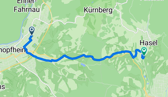 Blasistraße, Schopfheim nach Wehrer Straße, Hasel