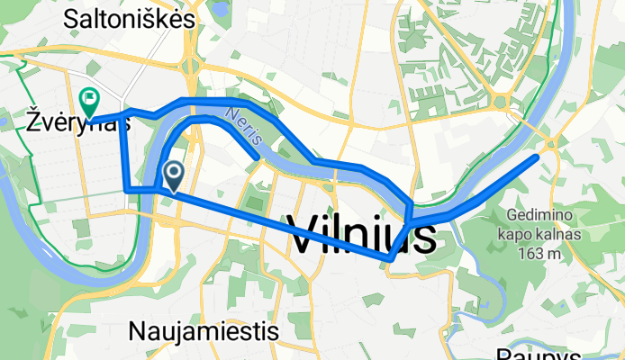 Nepriklausomybės aikštė to Kęstučio gatvė