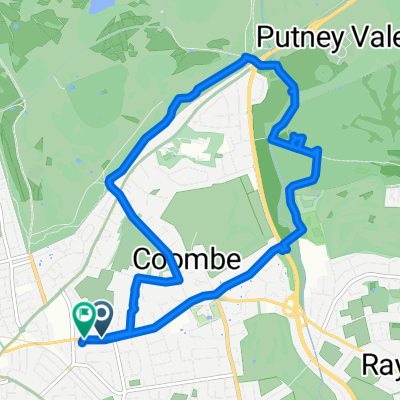 Coombe Lane West, Kingston Upon Thames to Coombe Lane West, Kingston Upon Thames