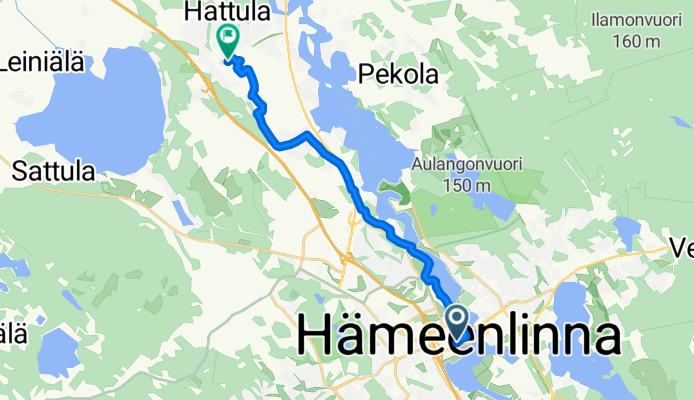 Eteläkatu, Hämeenlinna do Merventie, Parola