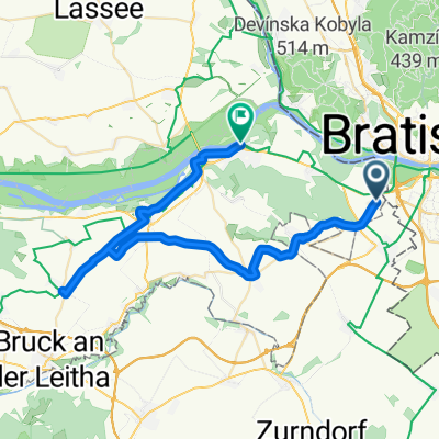 Preßburger Straße, Berg nach Donaulände, Hainburg an der Donau