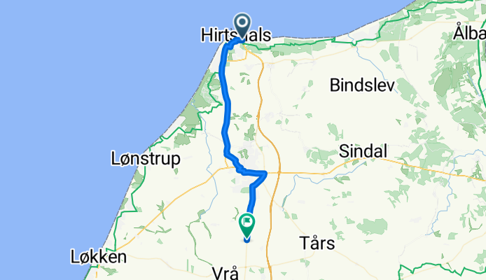 Sindalvej, Hirtshals to Ålborgvej, Vrå