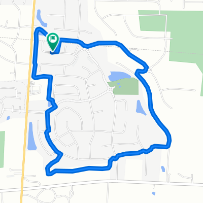 Route from Little Falls Dr, Dayton