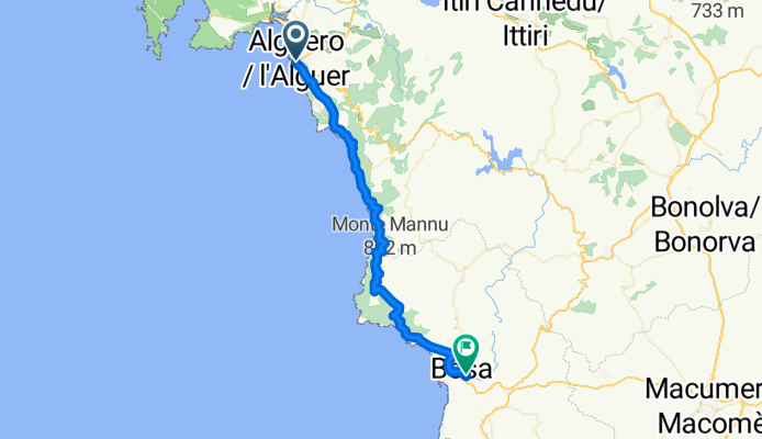 From Alghero to Bosa