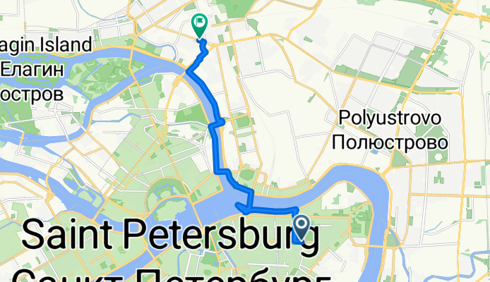 Парадная улица, Санкт-Петербург до Белоостровская улица, Санкт-Петербург