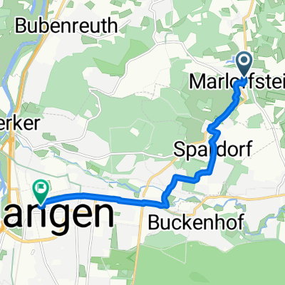 Wiesenstraße, Marloffstein nach Hauptstraße, Erlangen