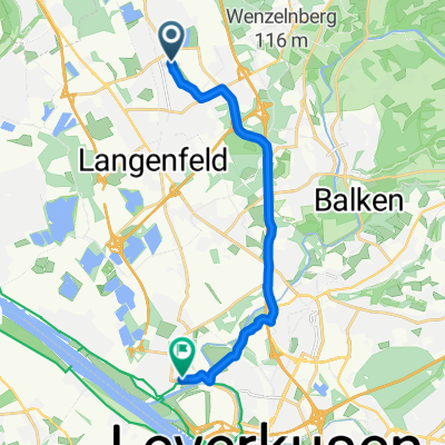 Oderstraße, Langenfeld (Rheinland) nach Wupperstraße, Leverkusen