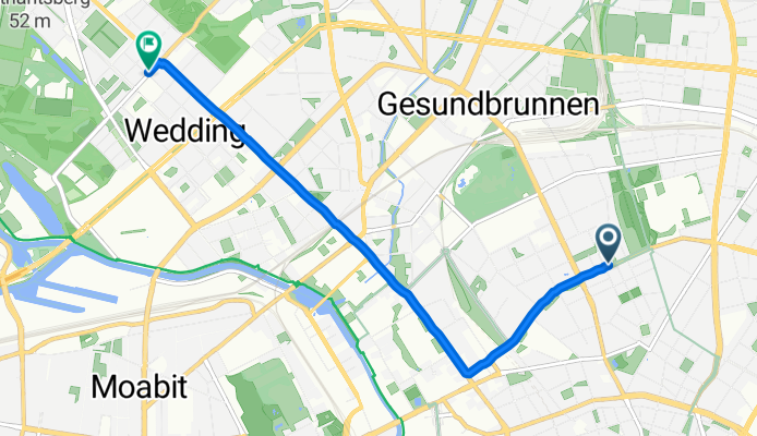 Bernauer Straße, Berlin nach Sansibarstraße, Berlin