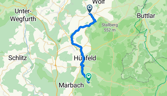 Haubtweg, Eiterfeld nach Allmuser Straße, Hünfeld