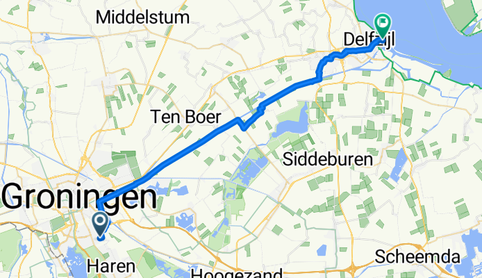 Goeman Borgesiuslaan, Groningen naar Handelskade West, Delfzijl