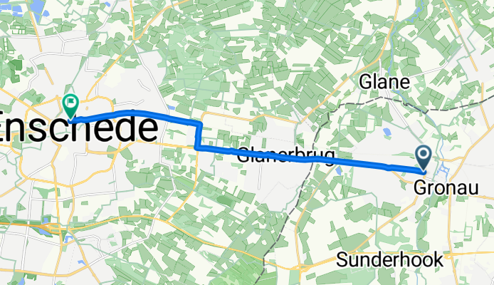 Franz-Kerkhoff-Straße, Gronau (Westfalen) nach Korte Hengelosestraat, Enschede