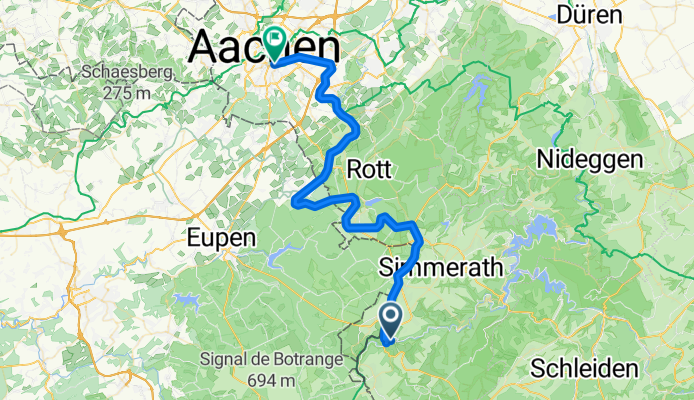 Stadtstraße nach Aachen