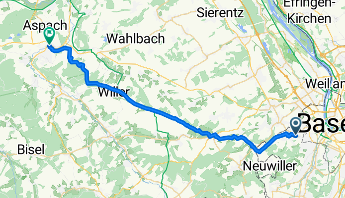 Feldstrasse, Allschwil nach Altkirch