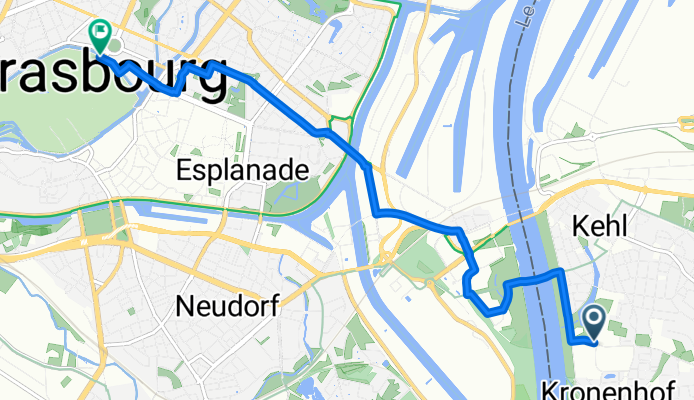 Am Wörthweg nach Rue de la Fonderie