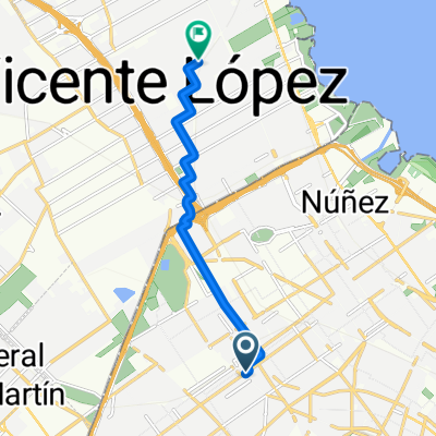 Avenida Olazábal, Buenos Aires a Carlos Villate, Vicente López