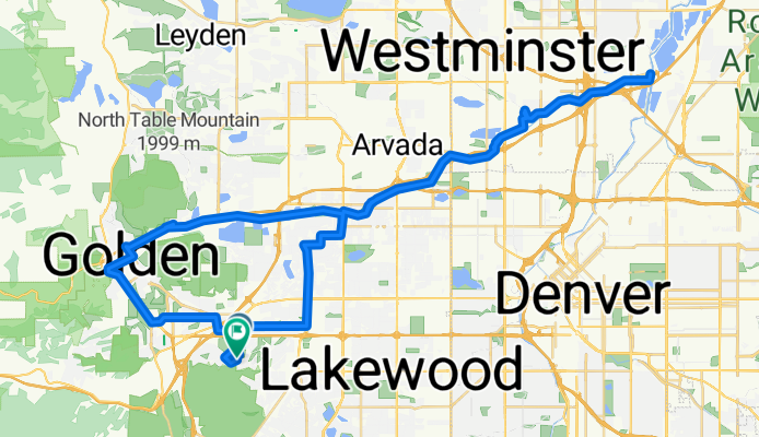 Golden to south platte via clear creek