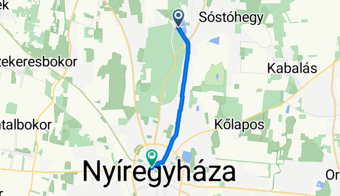 Mária út M01-Máriacel-Budapest-Csíksomlyó, Nyíregyháza - Síp utca, Nyíregyháza