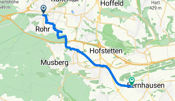 Bassermannstraße, Stuttgart nach Echterdinger Straße, Filderstadt