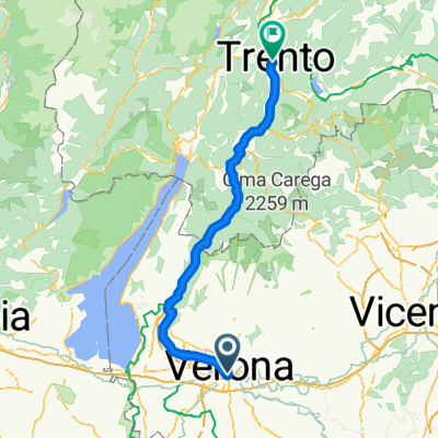 Route to Trento
